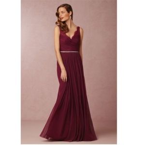 BHLDN by Hitherto ‘Fleur’ gown in Black Cherry